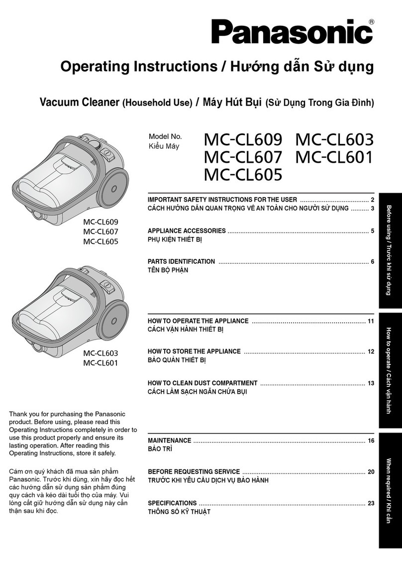 Panasonic MC-CL607 User manual