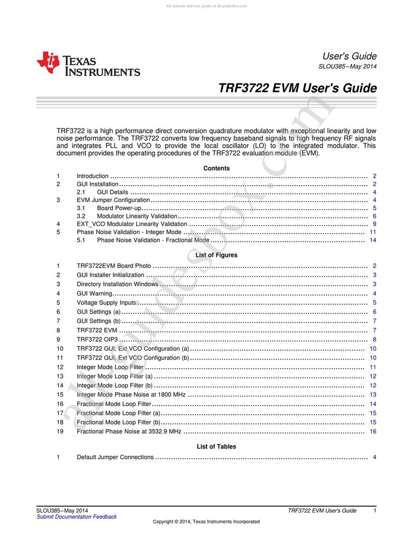 Texas Instruments TRF3722EVM User manual