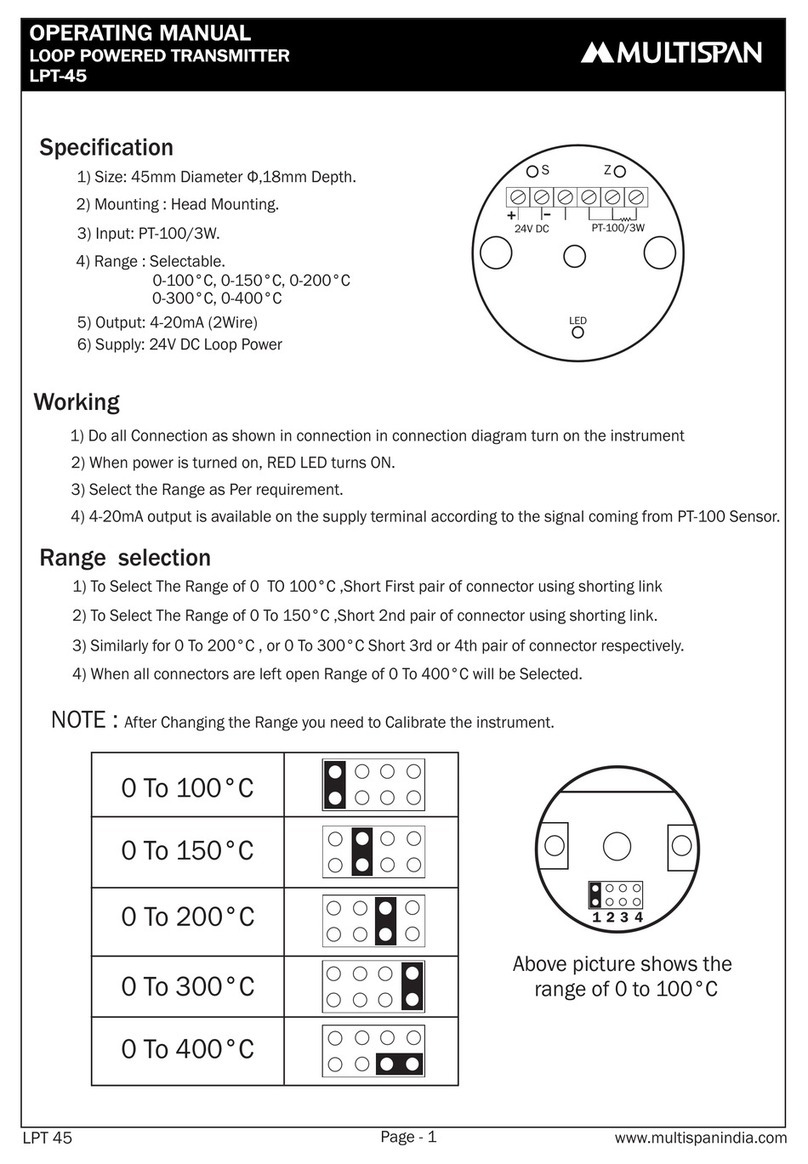 MULTISPAN LPT-45 operating manual