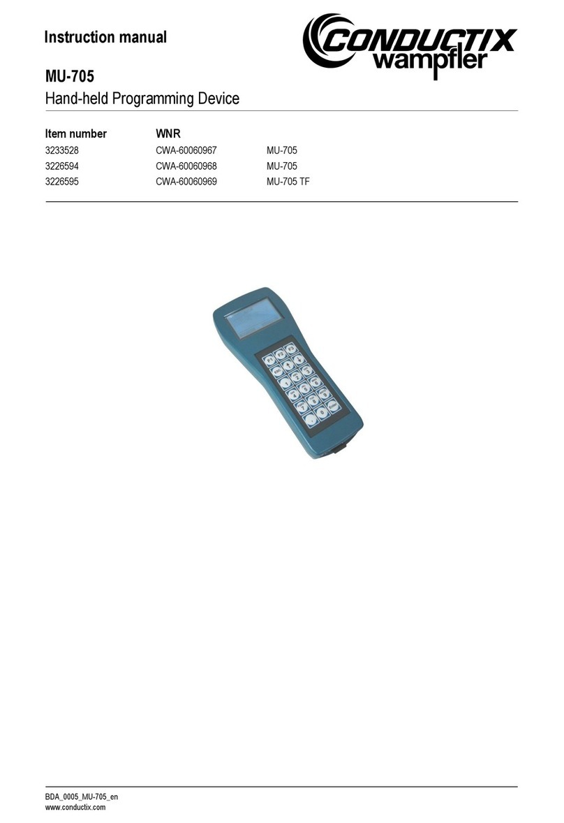 Conductix-Wampfler MU-705 instruction manual