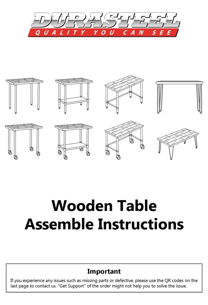 DURASTEEL Simple Work Table User manual