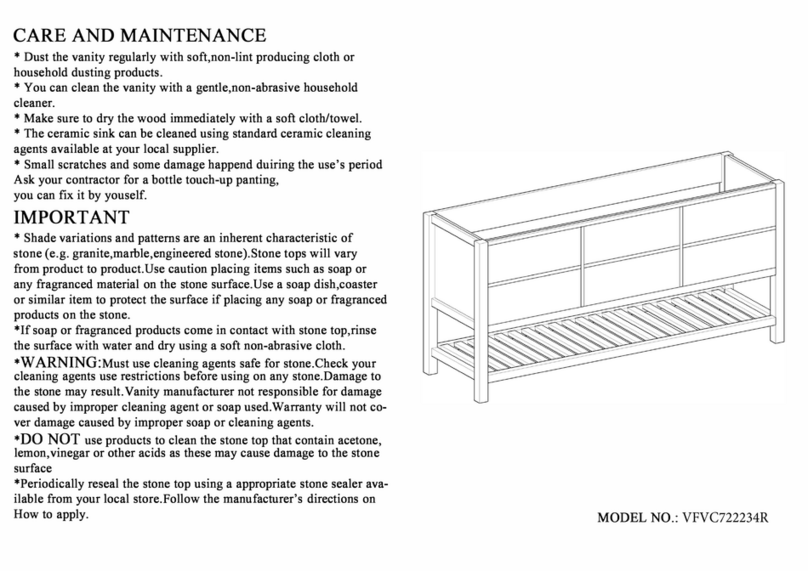 Dreamline Valencia VFVC722234R quick start guide Dreamline Valencia VFVC722234R quick start guide