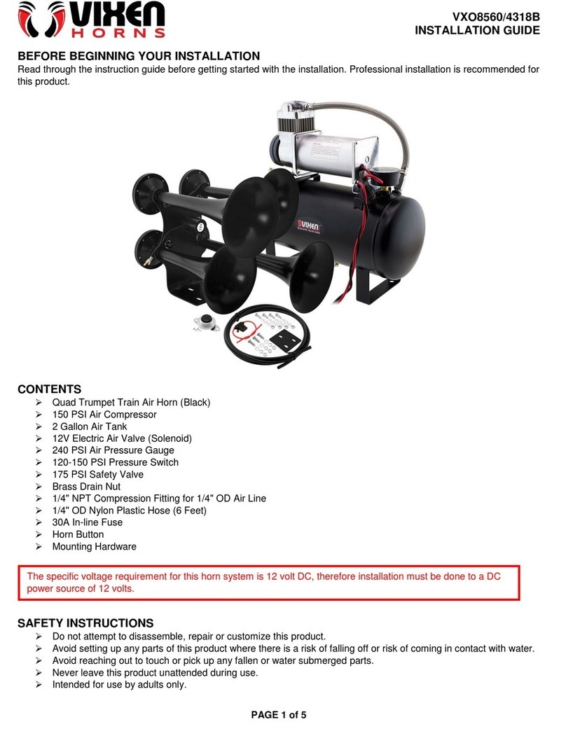 Vixen Horns VXO4318B User manual