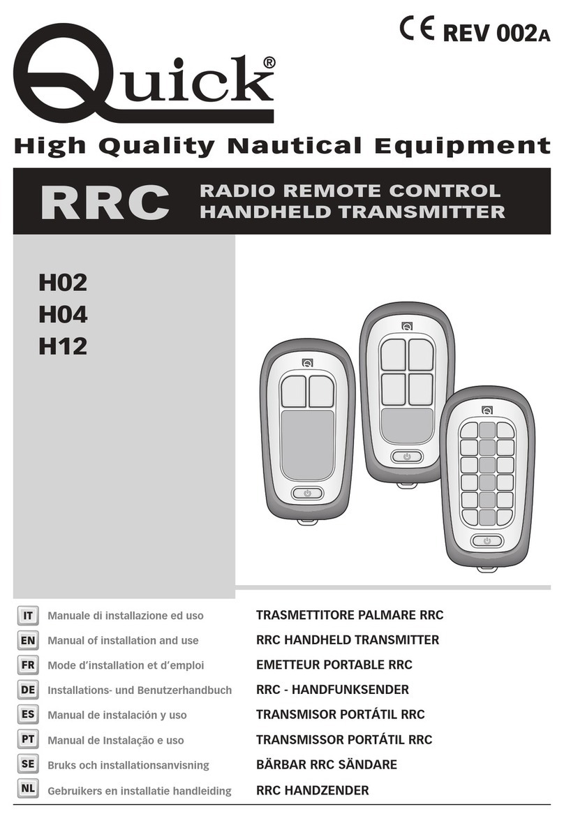 Quick RRCH02 Manual of installation and use Quick RRCH02 Manual of installation and use