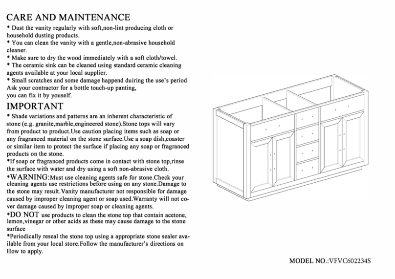 Dreamline Valencia VFVC602234S User manual Dreamline Valencia VFVC602234S User manual