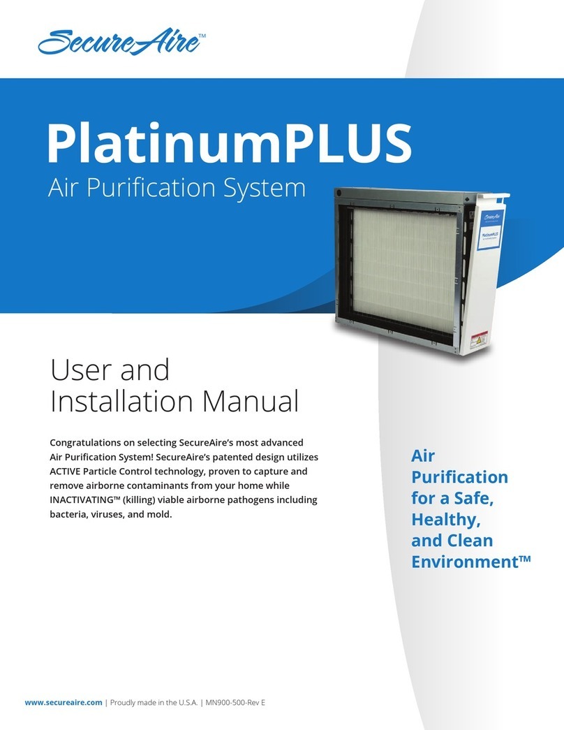 SecureAire PlatinumPLUS User and installation manual