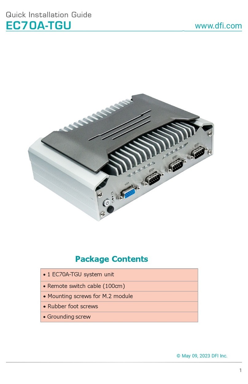DFI EC70A-TGU Quick installation guide
