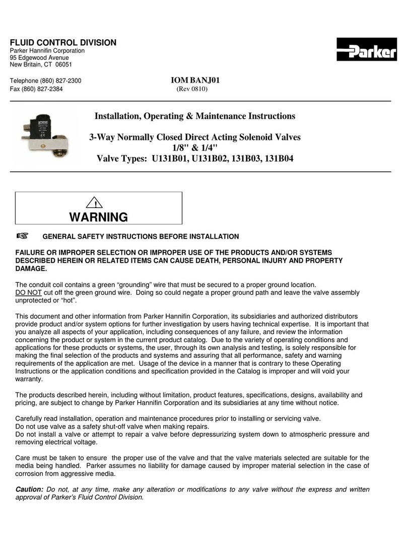 Parker U131B01 Assembly instructions