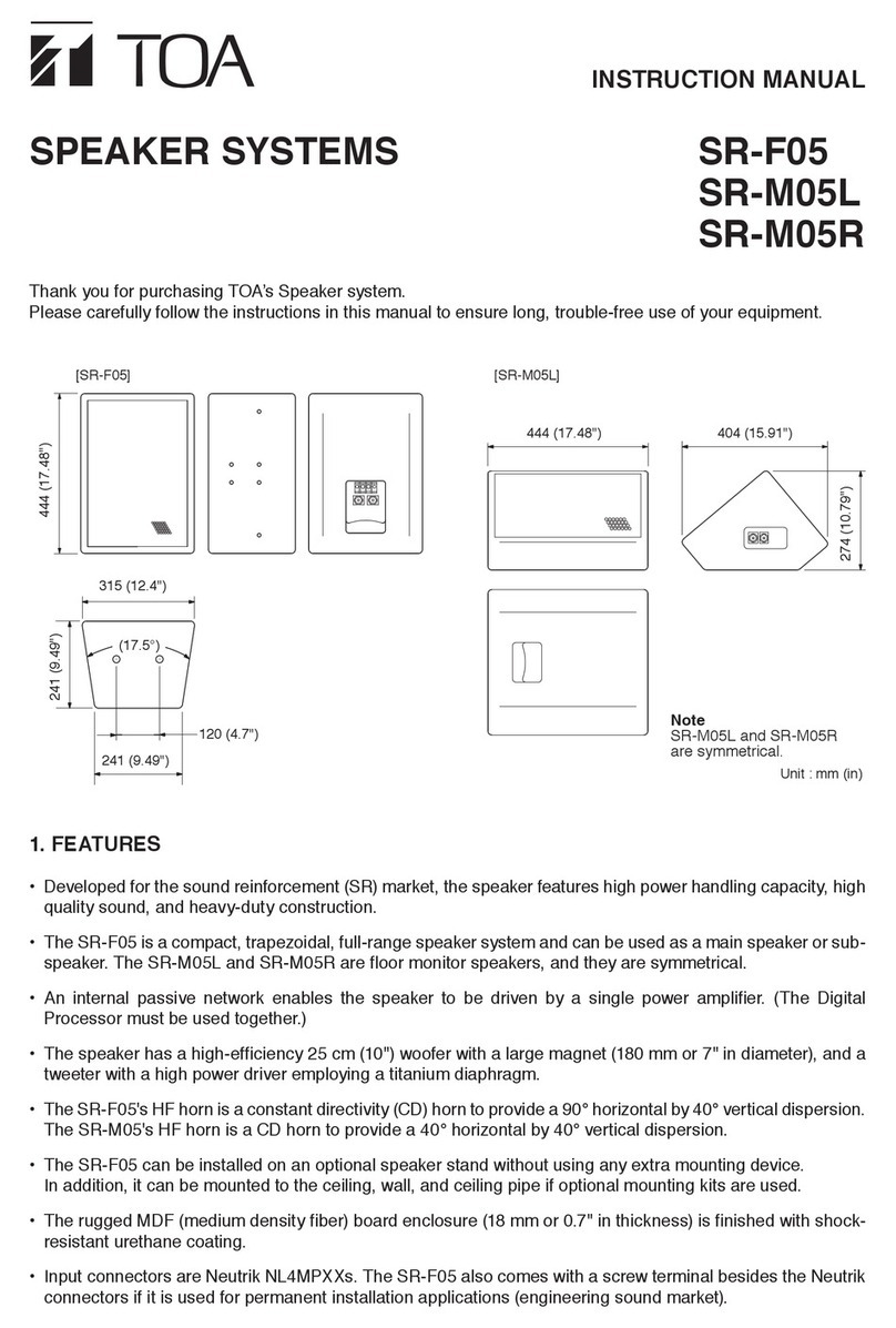Toa SR-F05 User manual