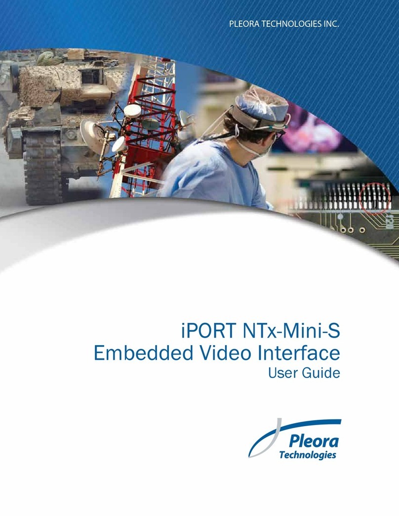 Pleora Technologies iPORT NTx-Mini-S user guide Pleora Technologies iPORT NTx-Mini-S user guide