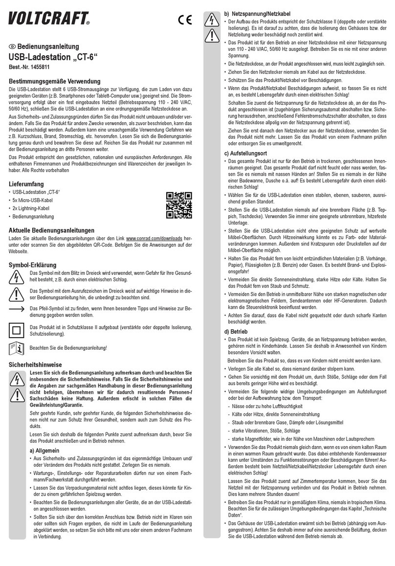 VOLTCRAFT CT-6 operating instructions