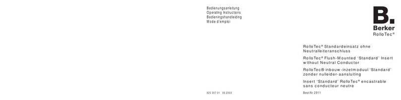 Berker RolloTec 2911 operating instructions