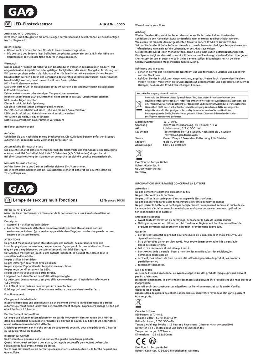 GAO WTG-016 manual