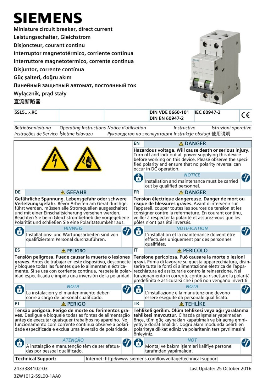 Siemens 5SL5 RC Series User manual