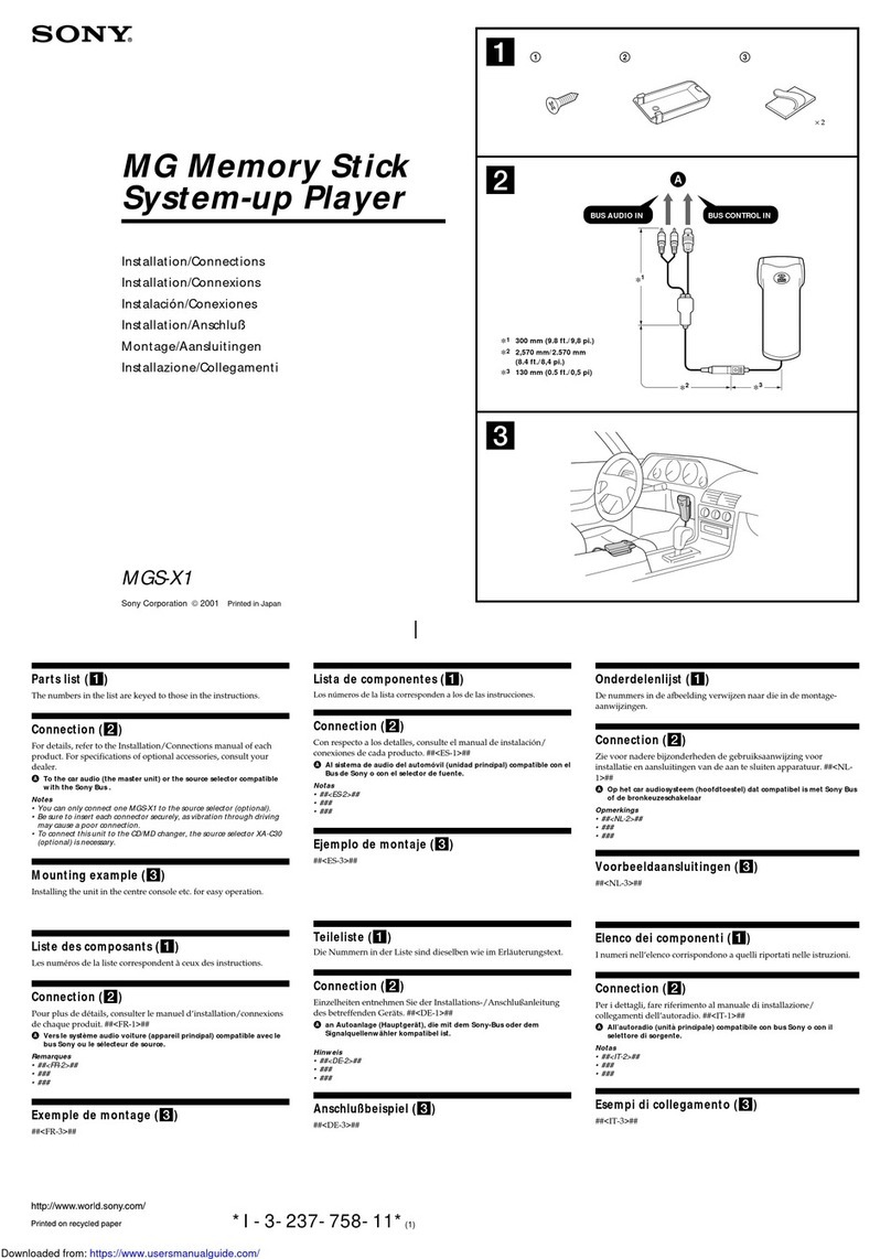 Sony MGS-X1 Product guide
