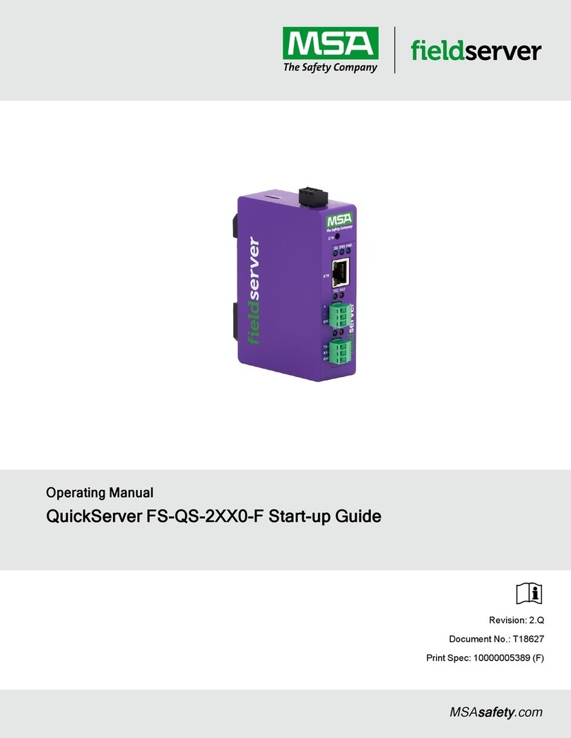 MSA fieldserver QuickServer FS-QS-2XX0-F operating manual