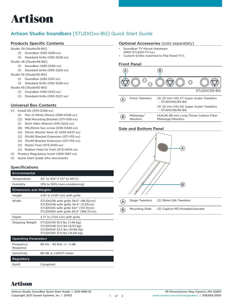 Artison STUDIO BG Series quick start guide