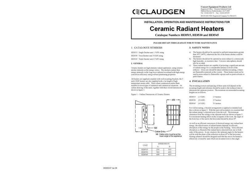 Claudgen HE8515 Manual