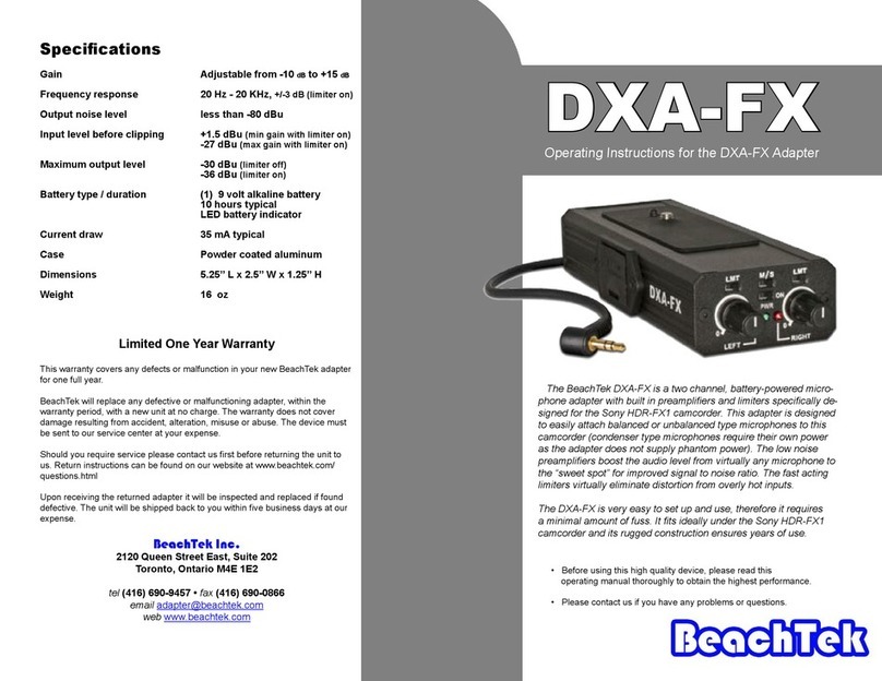 BeachTek DXA-FX User manual