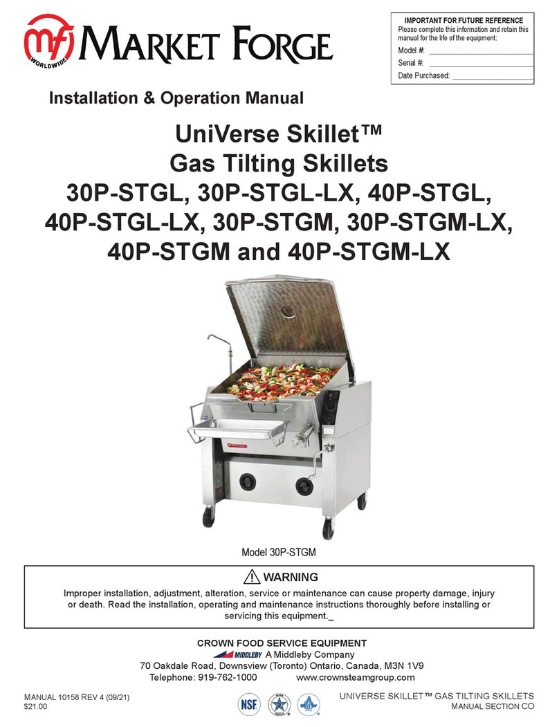 Market Forge Industries 30P-STGL Installation & operation manual