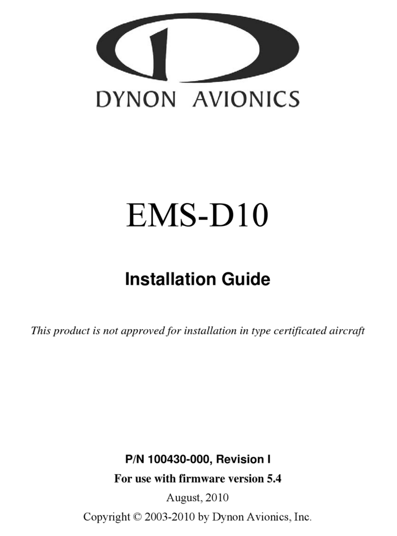 Dynon Avionics EMS-D10 User manual Dynon Avionics EMS-D10 User manual
