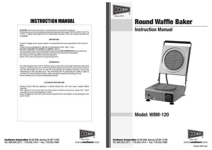 Cecilware WBM-120 instruction manual