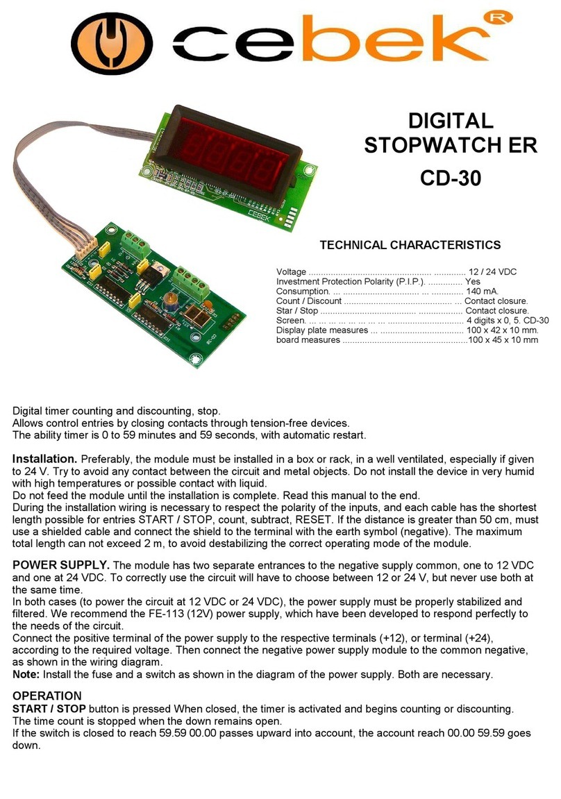 CEBEK CD-30 user manual