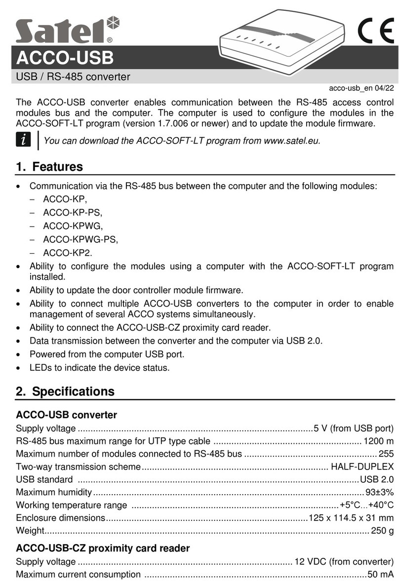 Satel ACCO-KP User manual