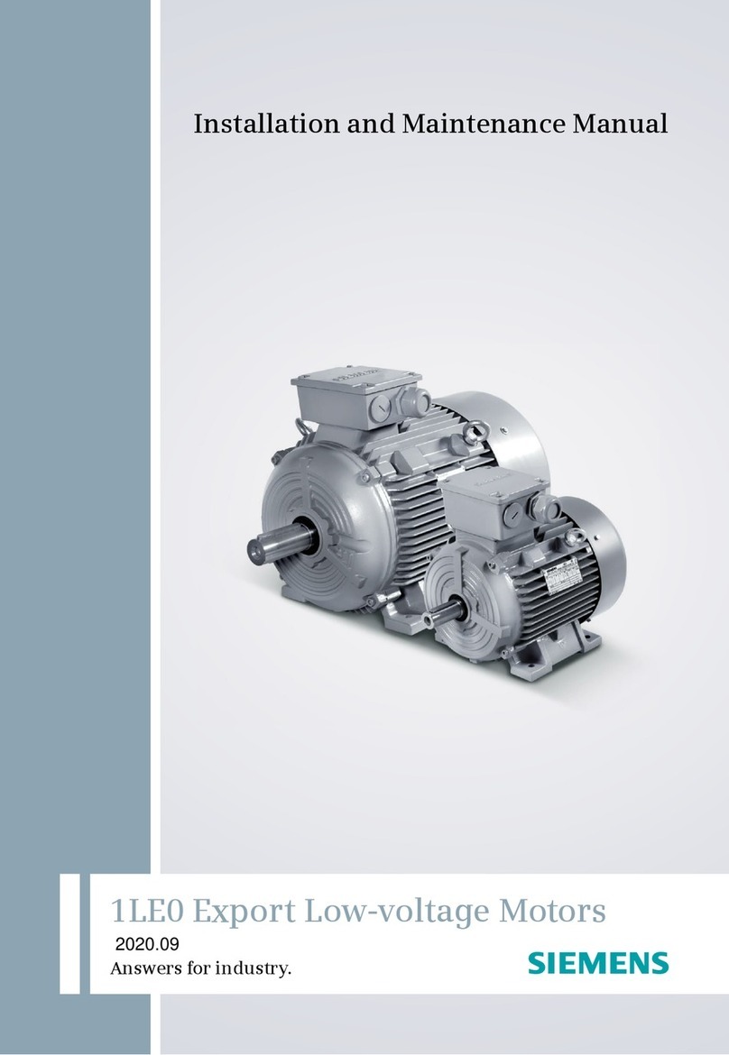 Siemens 1LE0 Installation and maintenance manual