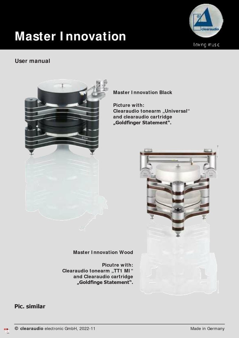 Clearaudio Master Innovation User manual