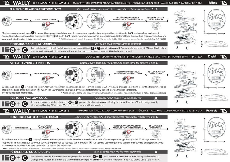 Tecnoautomazione WALLY TLCWX5TN instructions