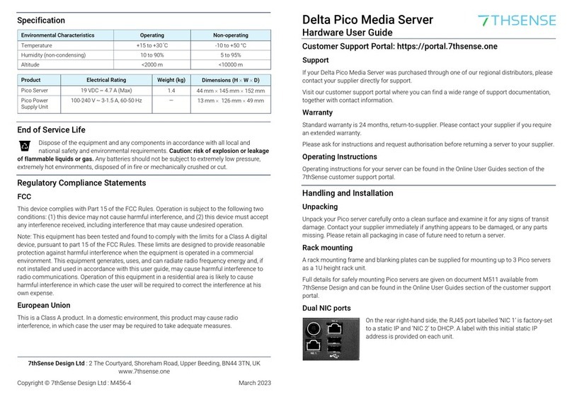 7th Sense Delta Pico Installation manual
