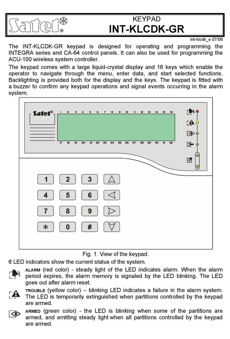 Satel INT-KLCDK-GR User manual