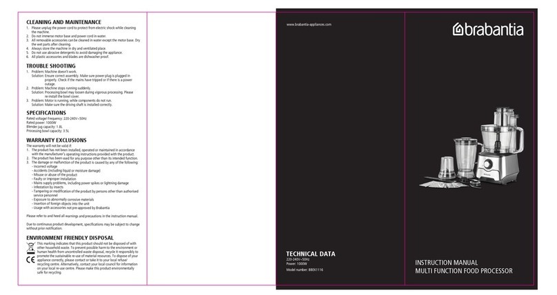 Brabantia BBEK1116 instruction manual