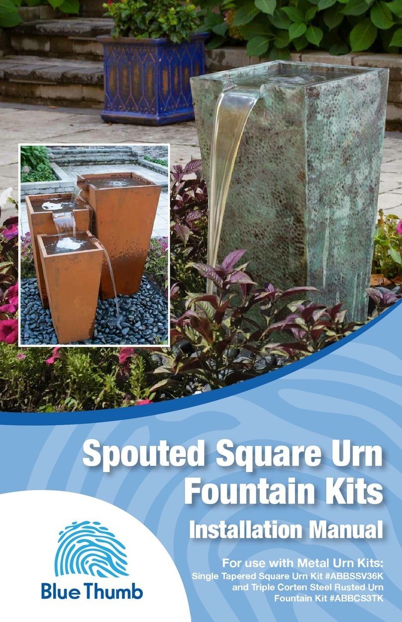 Blue Thumb Spouted Square Urn Fountain Kits installation manual Blue Thumb Spouted Square Urn Fountain Kits installation manual