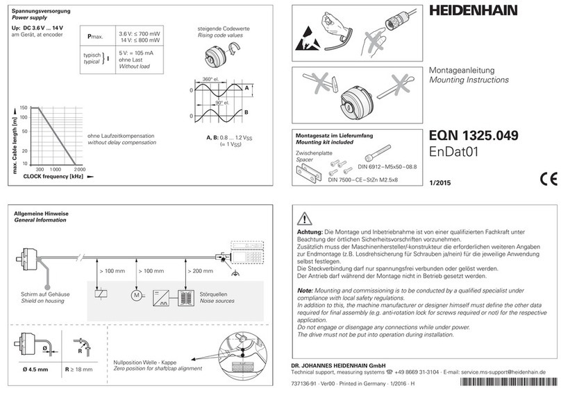HEIDENHAIN EQN 1325.049 Mounting instructions HEIDENHAIN EQN 1325.049 Mounting instructions