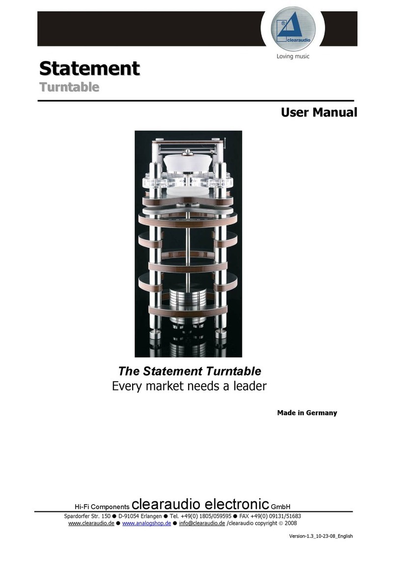 Clearaudio Statement User manual