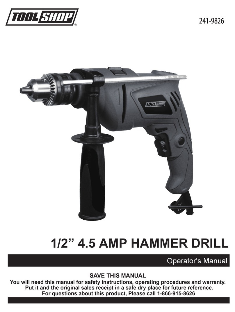 Toolshop 241-9826 Operator's manual