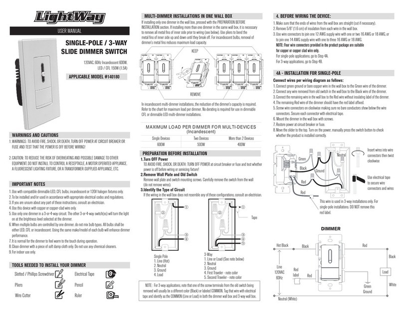 Lightway 140180 user manual