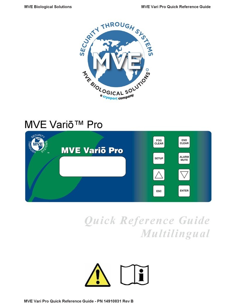 CRYOPORT MVE Vario Pro Quick reference guide