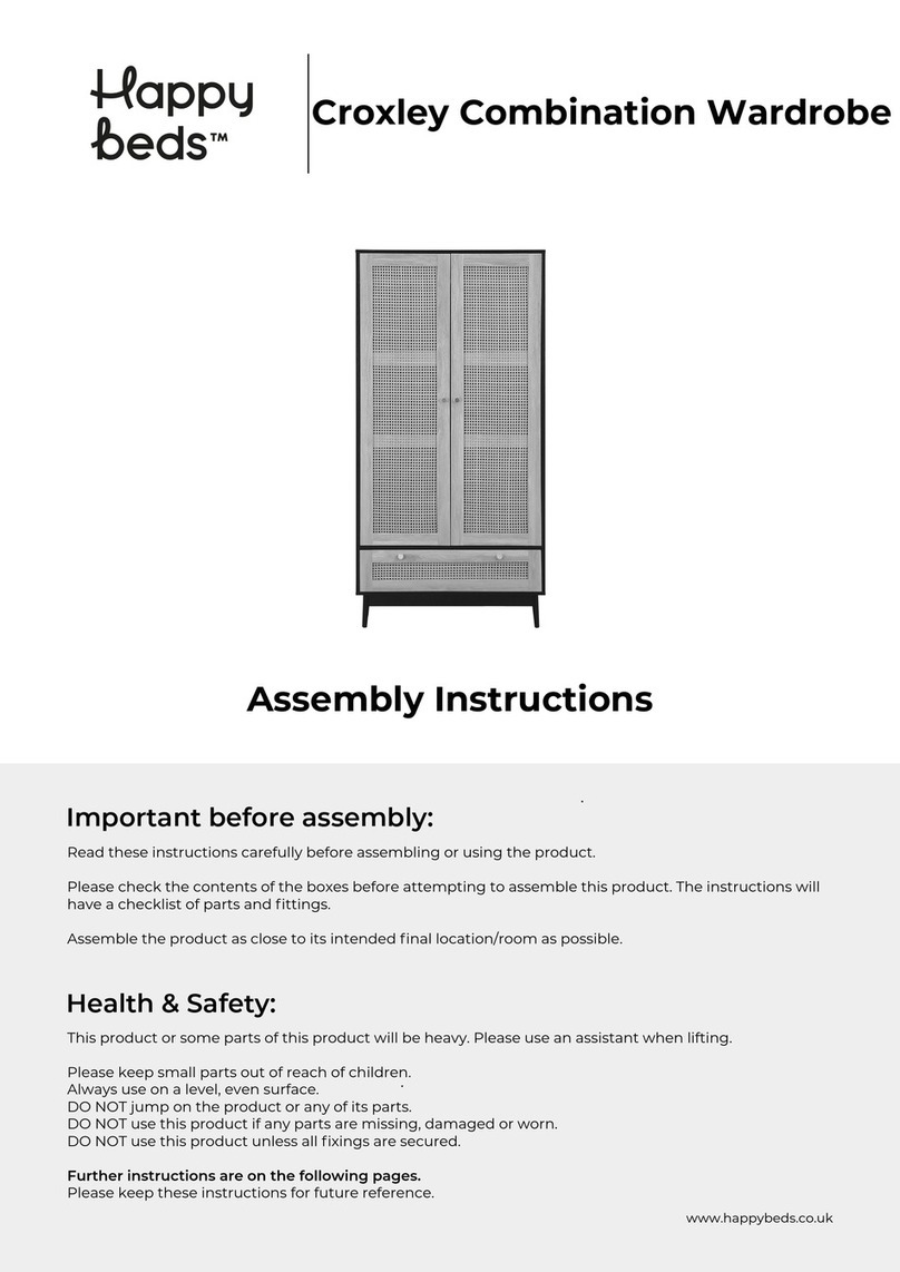 Happy Beds Croxley Combination Wardrobe Assembly instructions