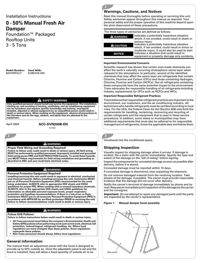 Trane Foundation BAYDMPR321 Series User manual Trane Foundation BAYDMPR321 Series User manual