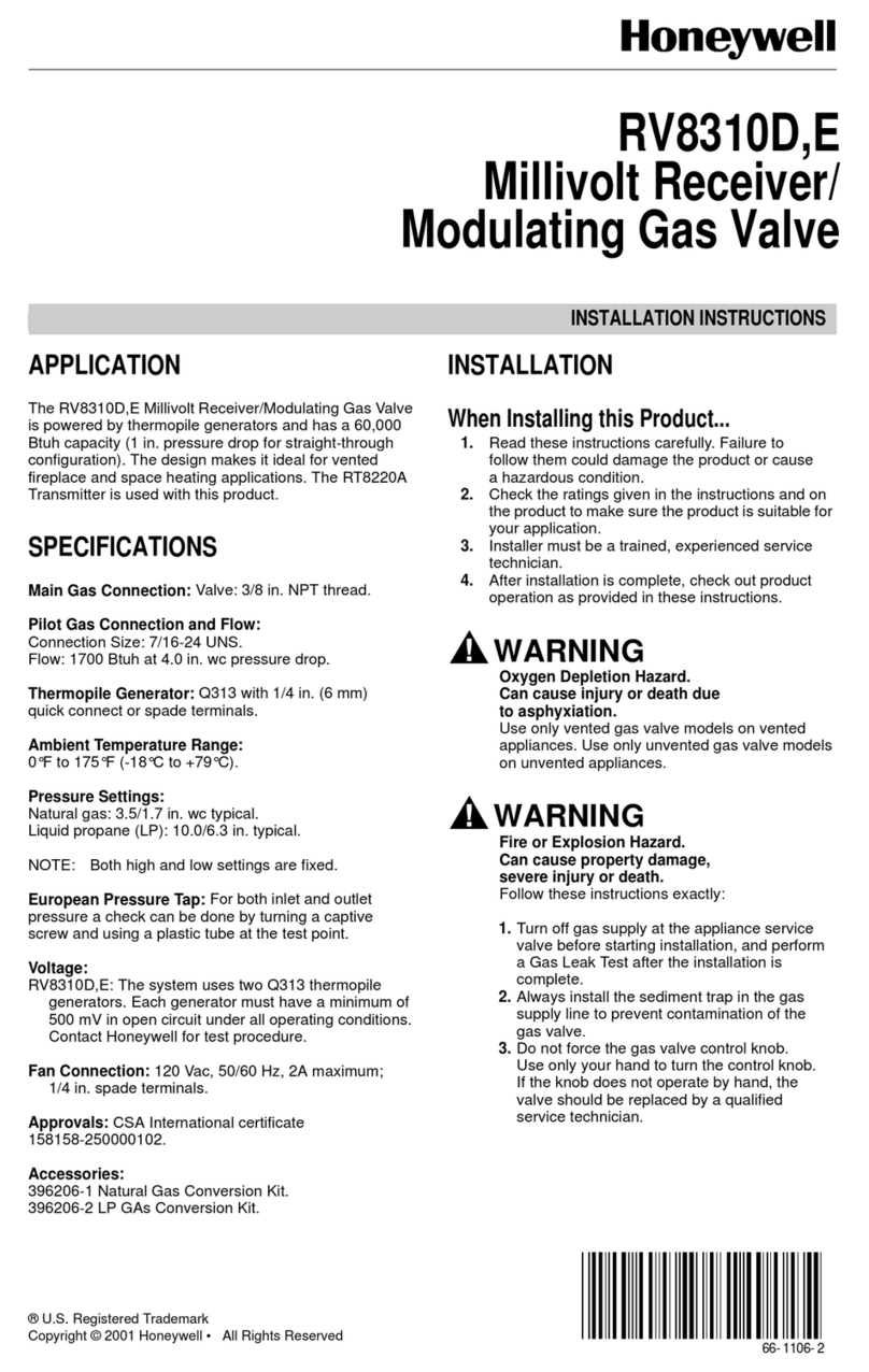 Honeywell RV8310D User manual