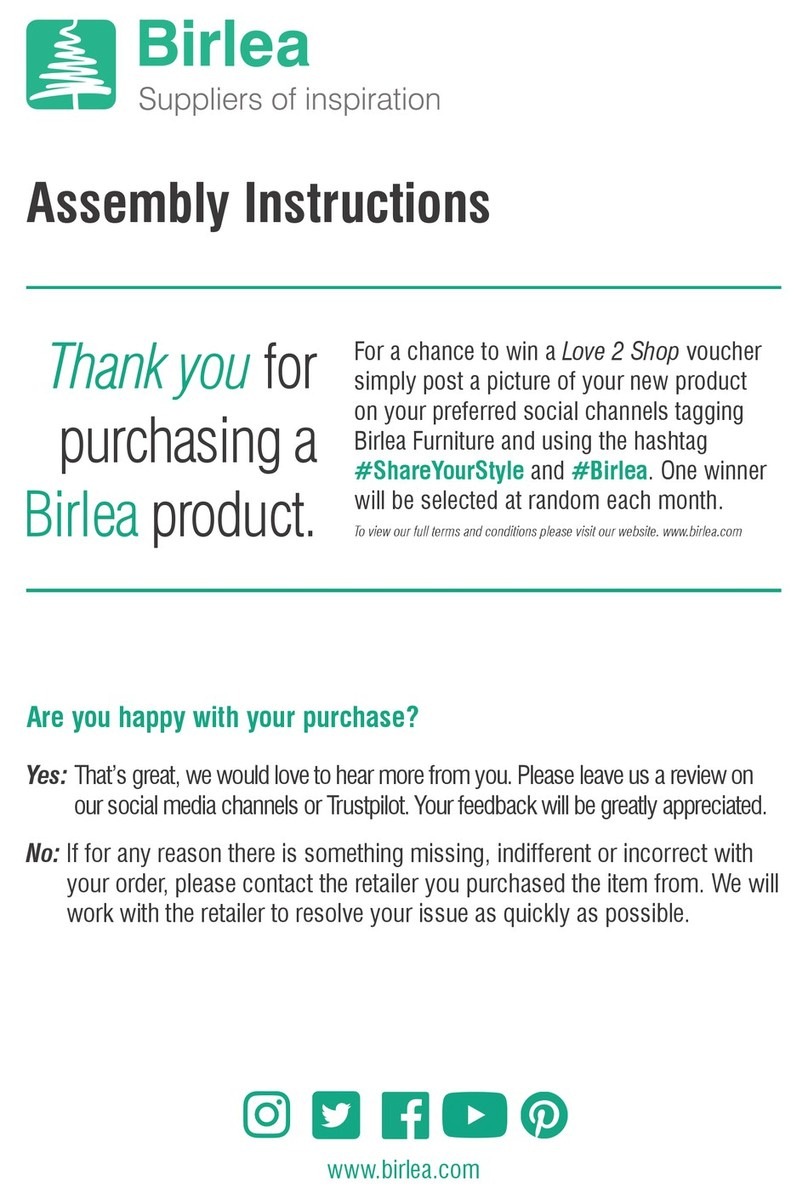 Birlea DIS-STTPACHWHT User manual Birlea DIS-STTPACHWHT User manual