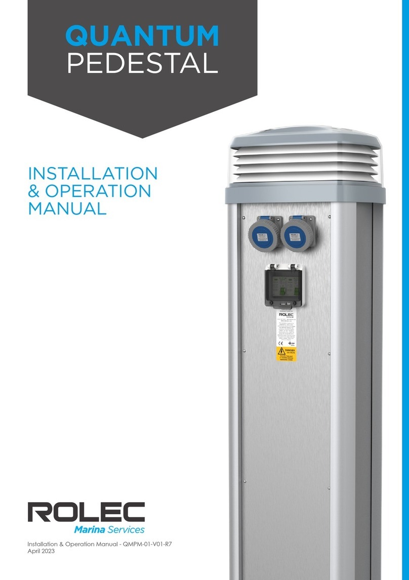 ROLEC QUANTUM PEDESTAL Installation & operation manual