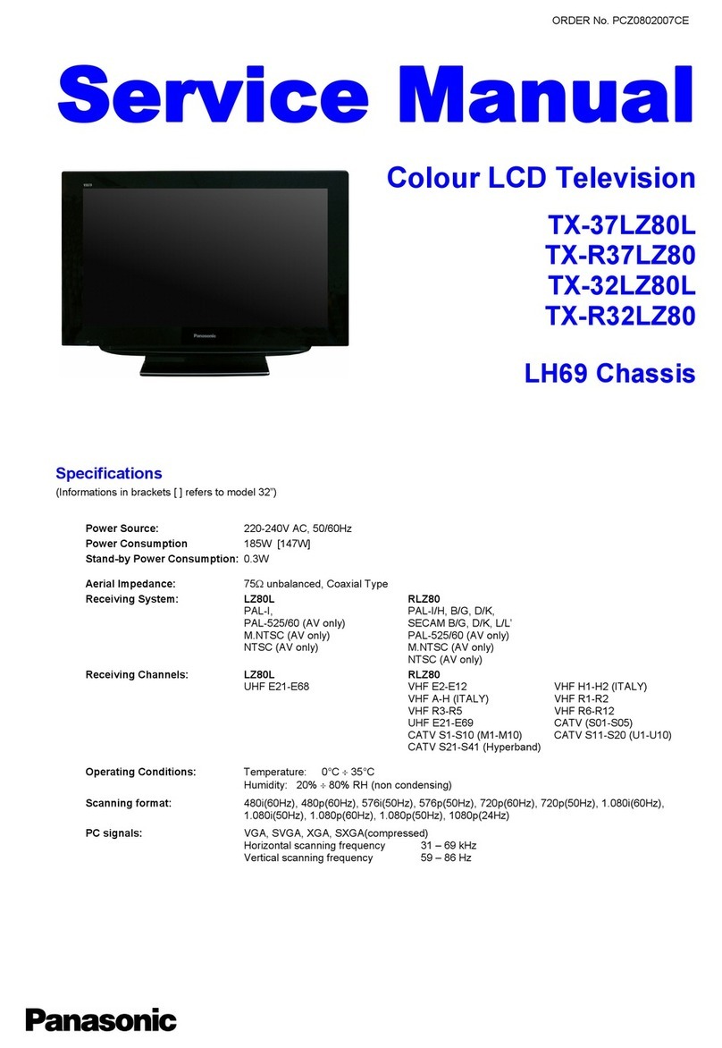Panasonic TX-37LZ80L User manual Panasonic TX-37LZ80L User manual