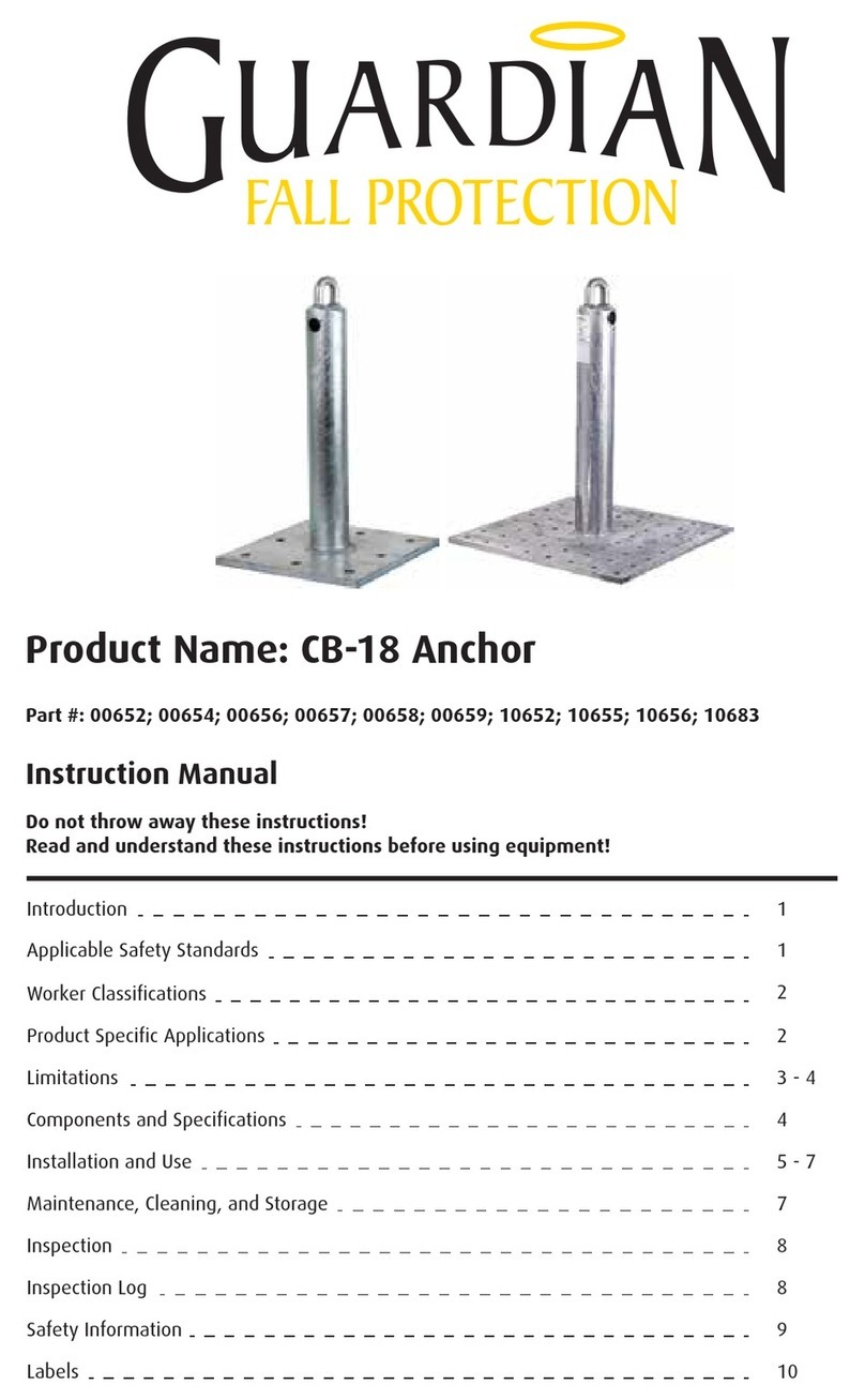 Guardian Fall Protection CB-18 Anchor instruction manual