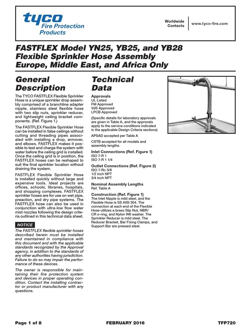 Tyco FASTFLEX YN25 User manual