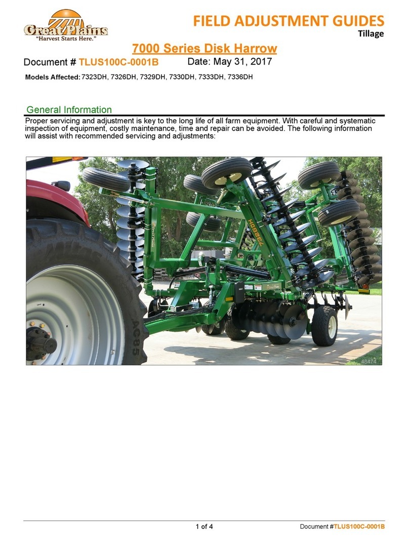 GREAT PLAINS 7000 Series Adjustment guide
