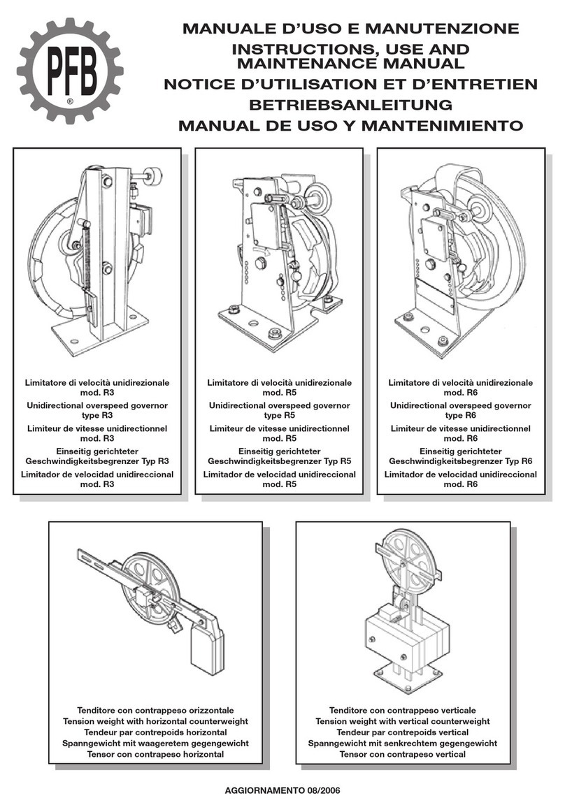 PFB R3 Instruction, use and maintenance manual